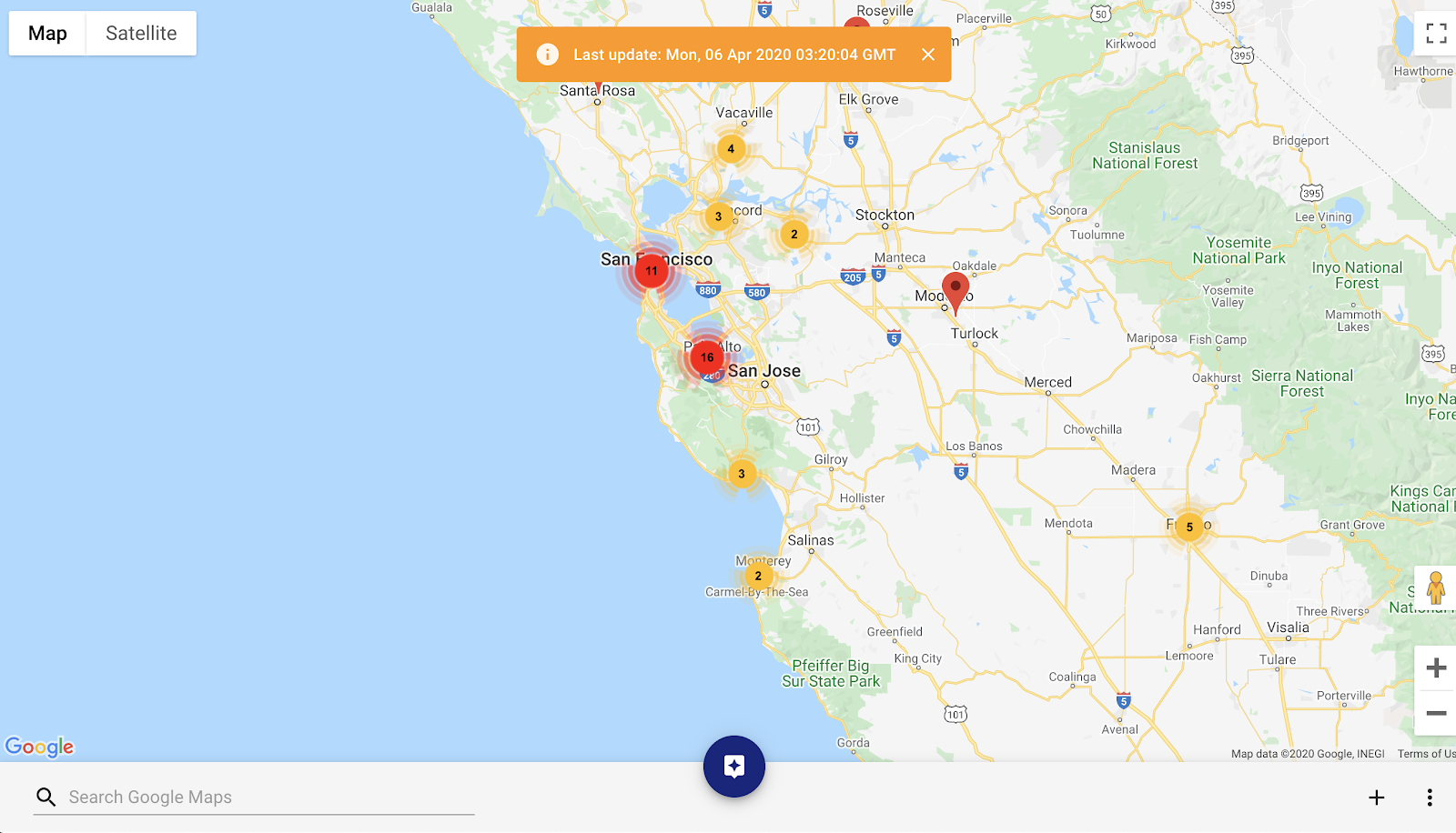 Screenshot of findcovidtesting.com